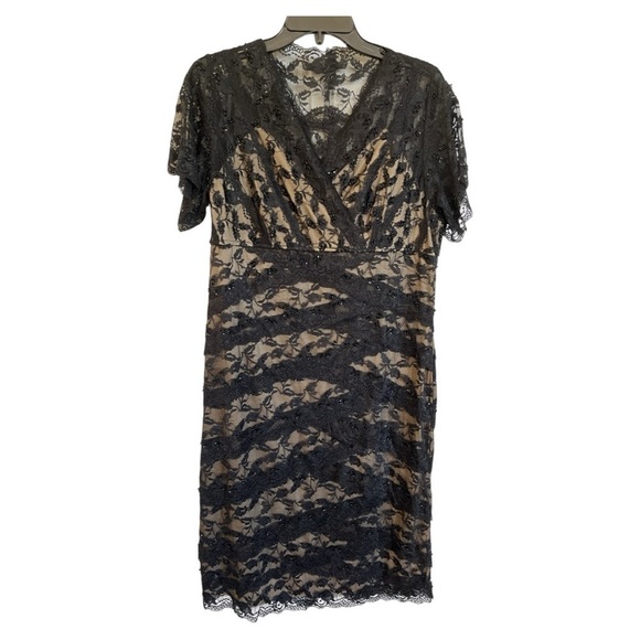 MARINA Dresses & Skirts - Marina black lace cocktail dress size 14W EUC
